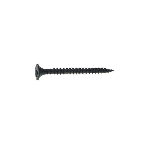 Grip-Rite Drywall Screw, #6 x 1 in, Steel, Flat Head Phillips Drive 1DWS25BK
